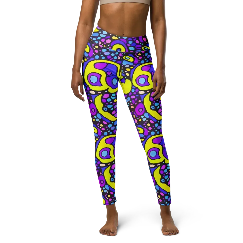 Chromatic Orbits on Yoga Leggings — Front