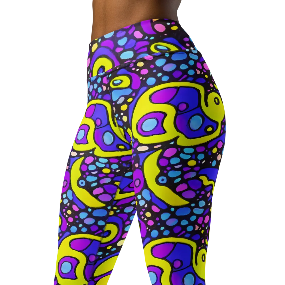 Chromatic Orbits on Yoga Leggings — Left Front