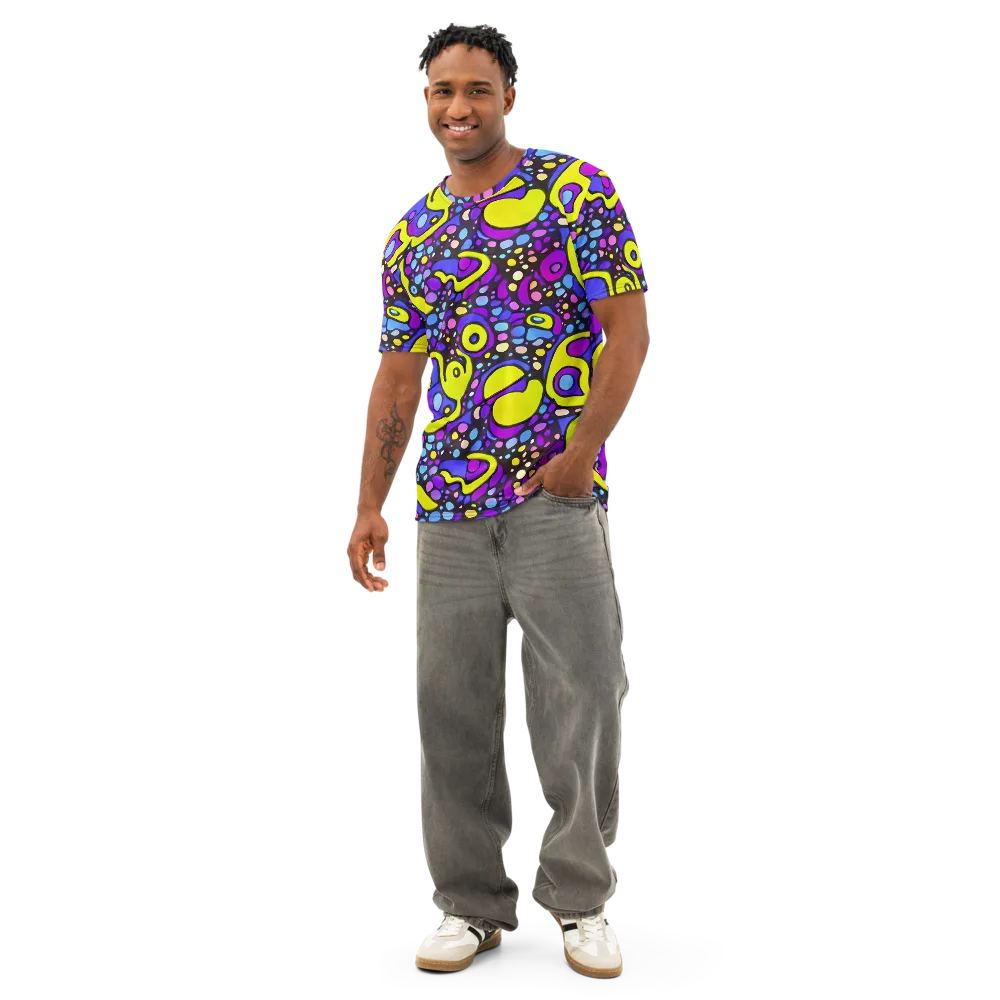 Chromatic Orbits on Men's Cotton Crew Neck T-Shirt — Front
