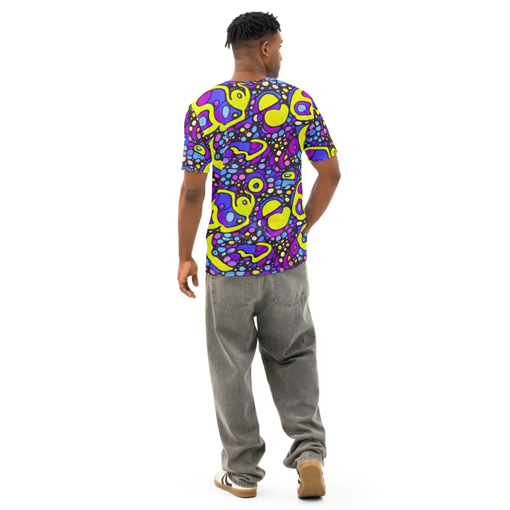 Chromatic Orbits on Men's Cotton Crew Neck T-Shirt — Back