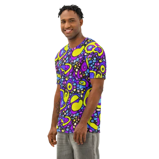 Chromatic Orbits on a Men's Cotton Crew Neck T-Shirt