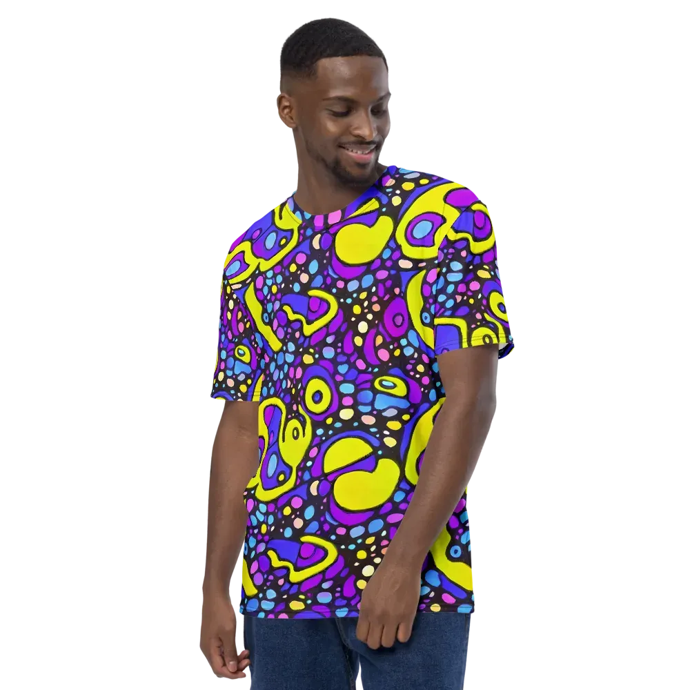 Chromatic Orbits on Men's Crew Neck T-Shirt — Left