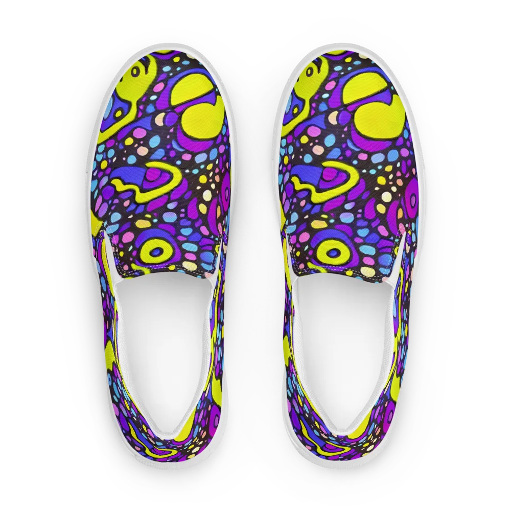 Chromatic Orbits on Men's Slip-On Canvas Shoes — Front