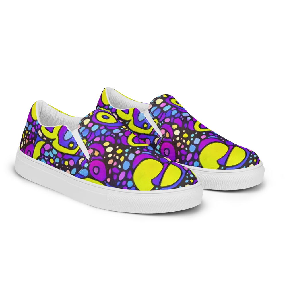 Chromatic Orbits on Men's Slip-On Canvas Shoes — Right Front