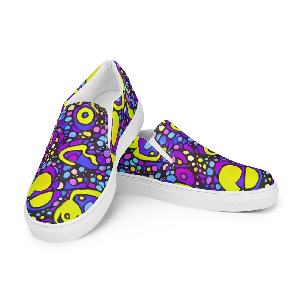 Chromatic Orbits on Men's Slip-On Canvas Shoes — Left Front