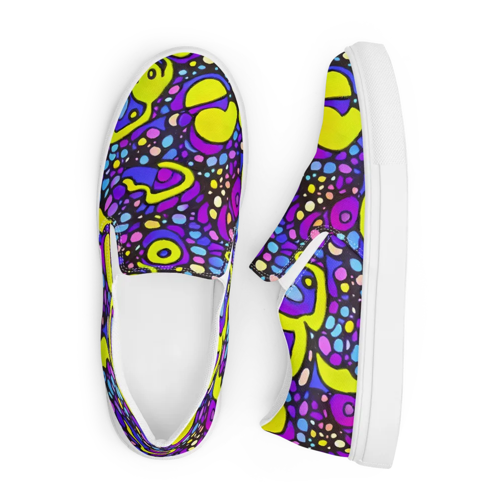 Chromatic Orbits on Men's Slip-On Canvas Shoes — Front