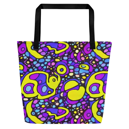 Chromatic Orbits on a Large Tote Bag W/ Pocket