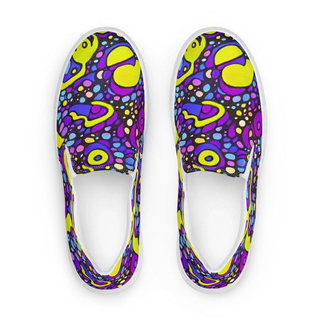 Chromatic Orbits on Women's Slip-On Canvas Shoes — Front