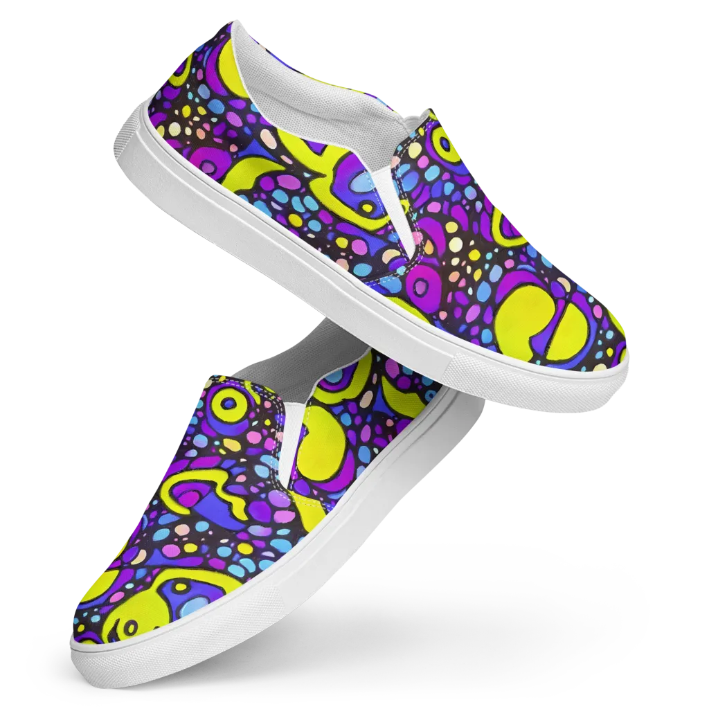 Chromatic Orbits on Women's Slip-On Canvas Shoes — Front