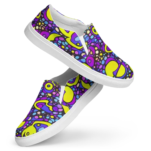 Chromatic Orbits on a Women's Slip-On Canvas Shoes