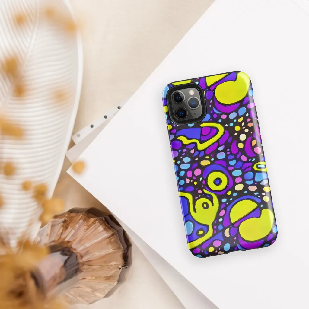 Chromatic Orbits on Tough Case for iPhone® — Front