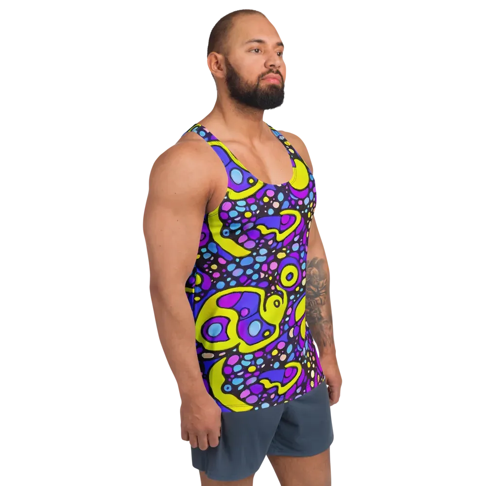 Chromatic Orbits on Men's Tank Top — Right Front