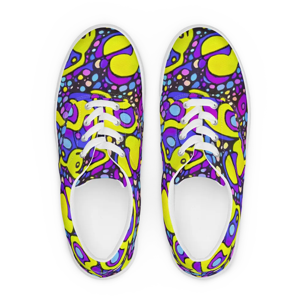 Chromatic Orbits on Men's Lace-Up Canvas Shoes — Front
