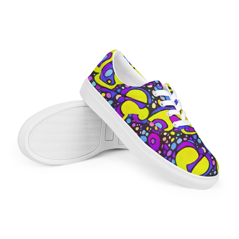 Chromatic Orbits on Men's Lace-Up Canvas Shoes — Right Front