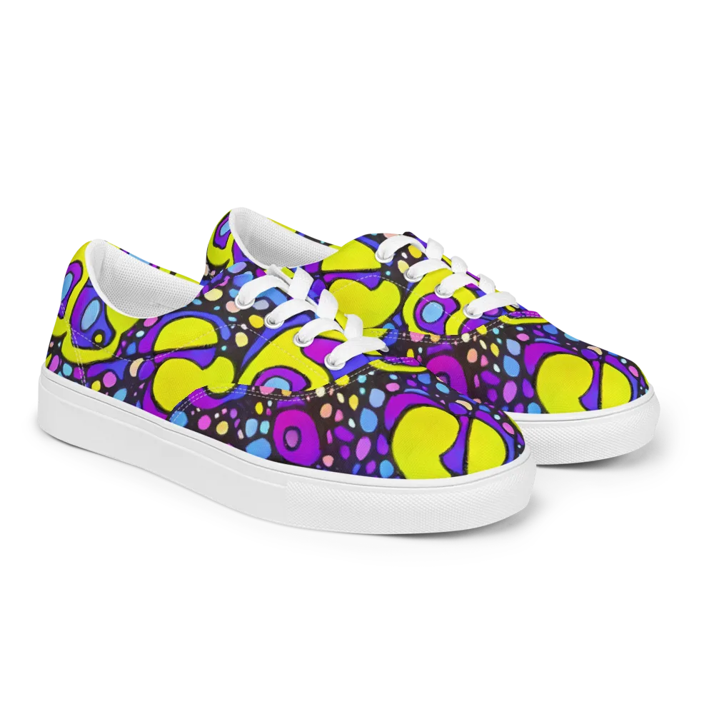 Chromatic Orbits on Men's Lace-Up Canvas Shoes — Right Front