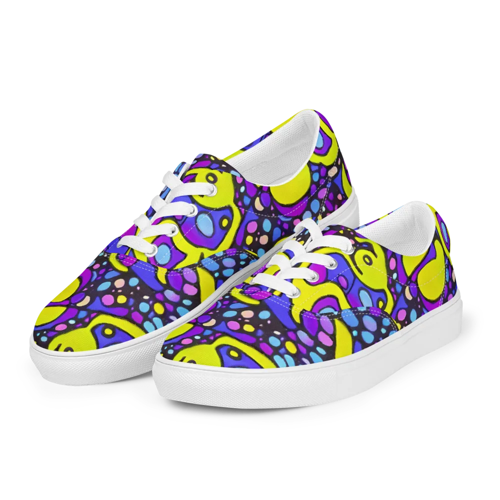 Chromatic Orbits on Men's Lace-Up Canvas Shoes — Left Front