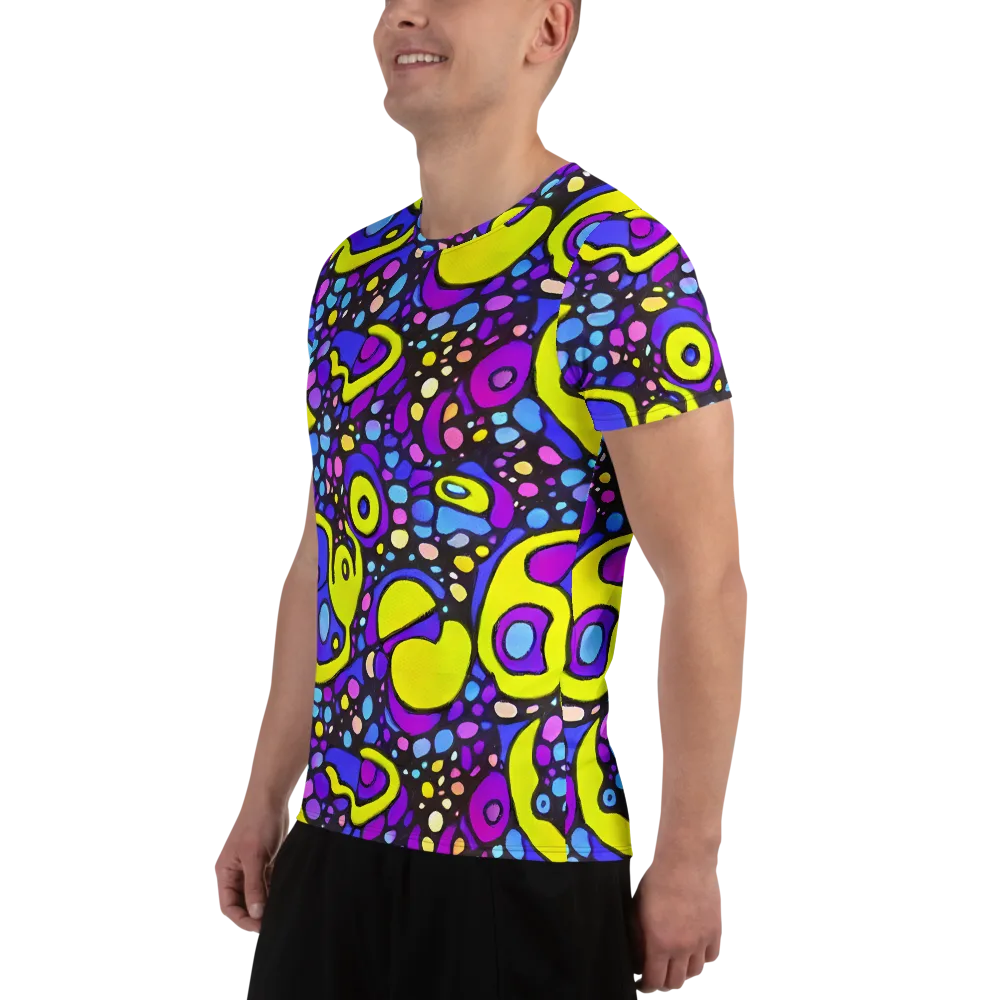 Chromatic Orbits on Men's Athletic T-Shirt — Left