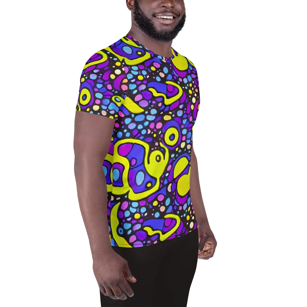 Chromatic Orbits on Men's Athletic T-Shirt — Right
