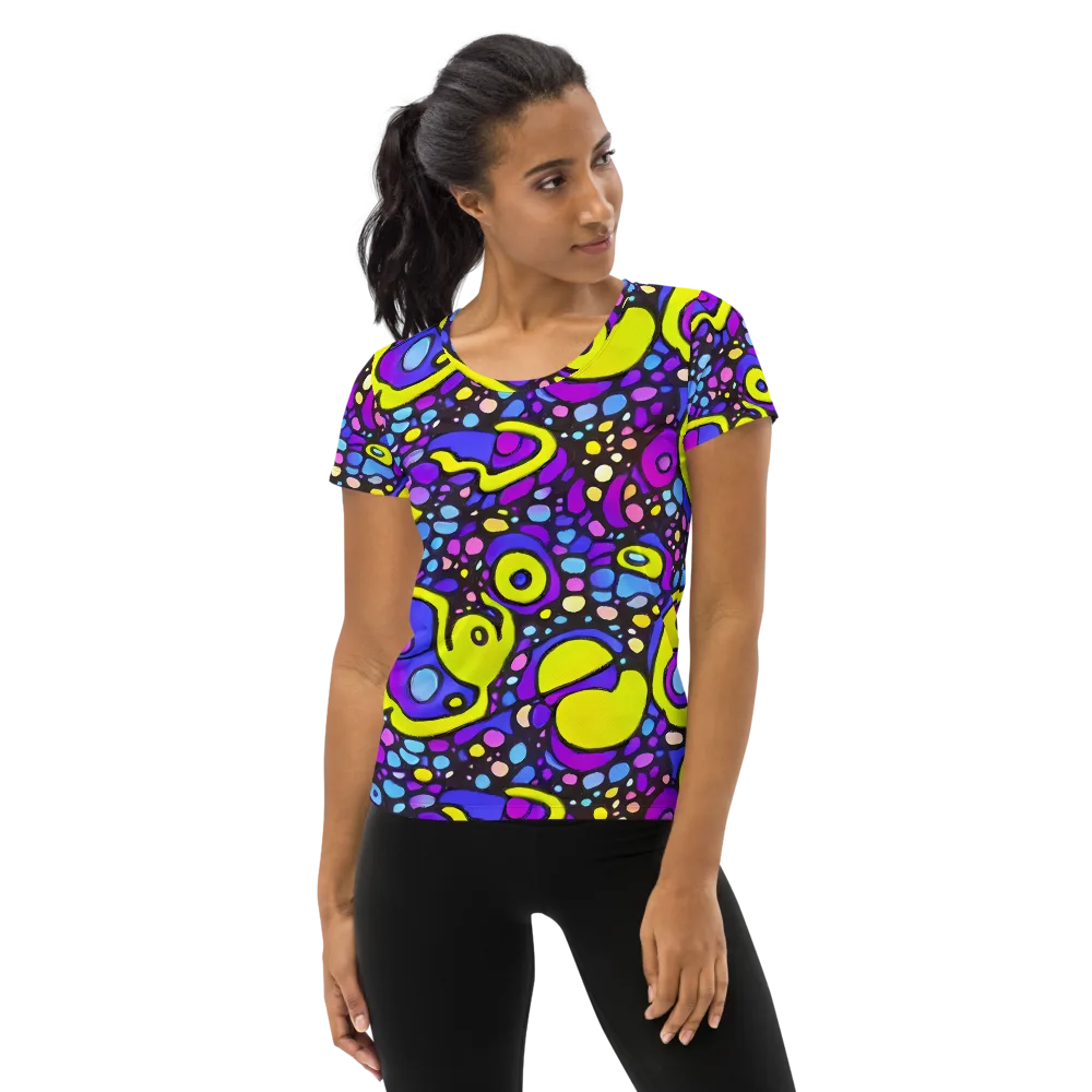 Chromatic Orbits on Women's Athletic T-Shirt — Front