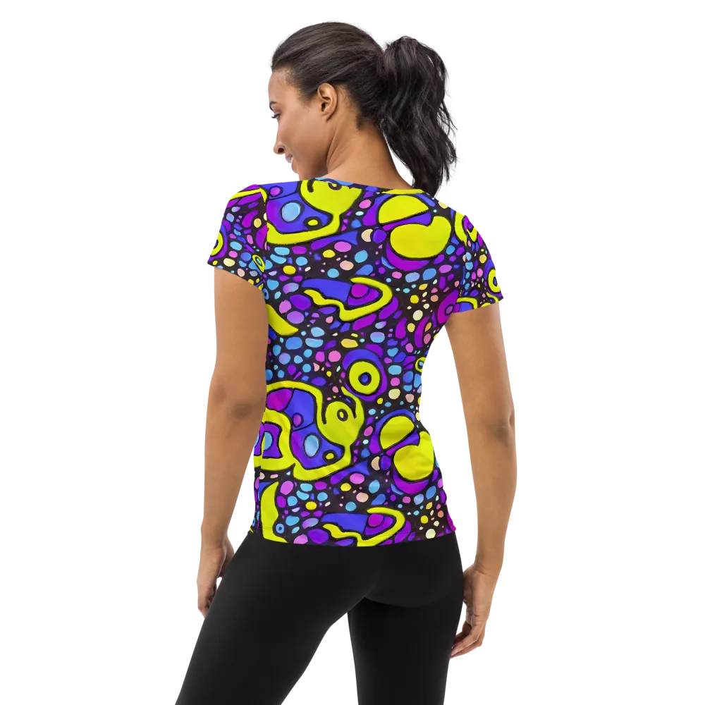 Chromatic Orbits on Women's Athletic T-Shirt — Back