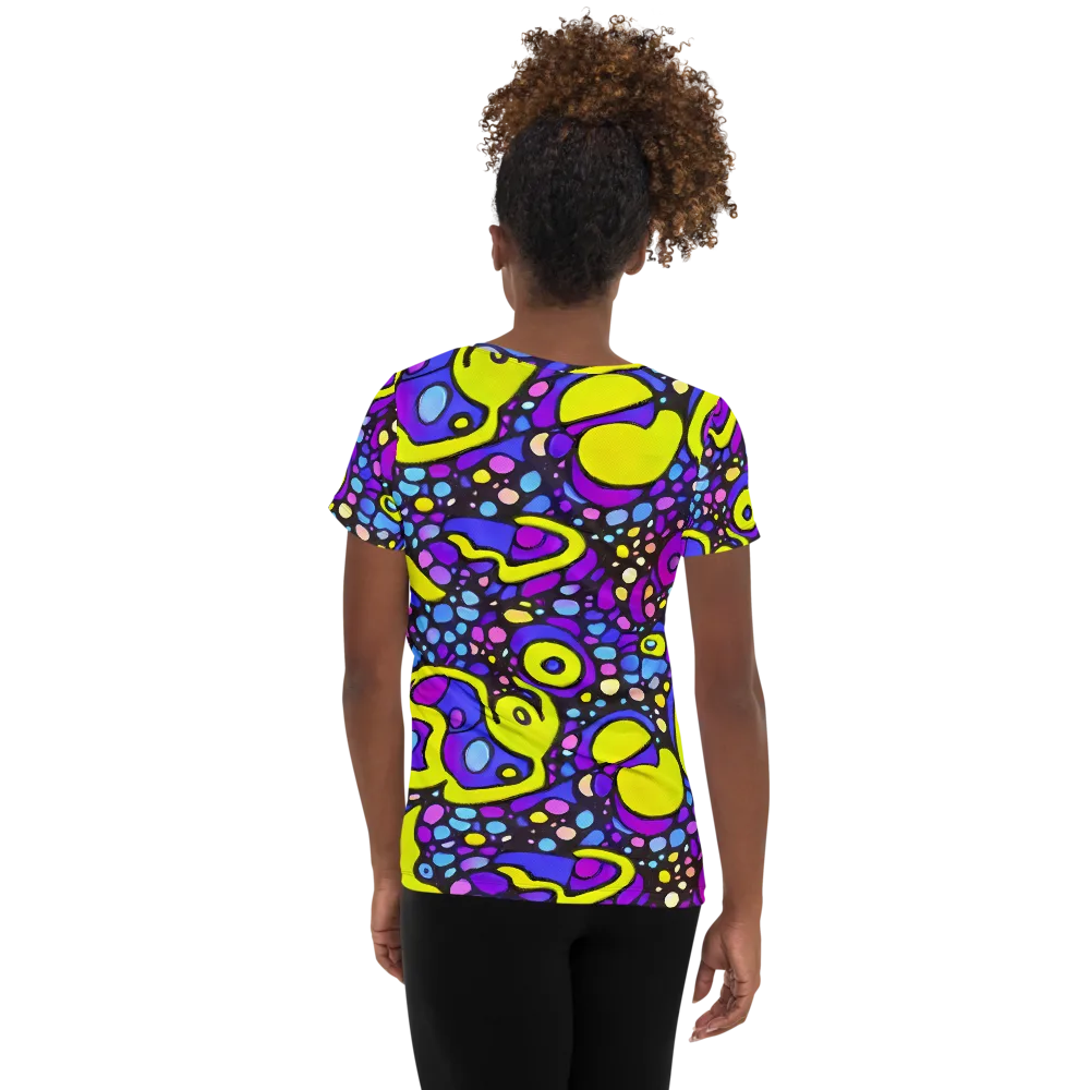 Chromatic Orbits on Women's Athletic T-Shirt — Back