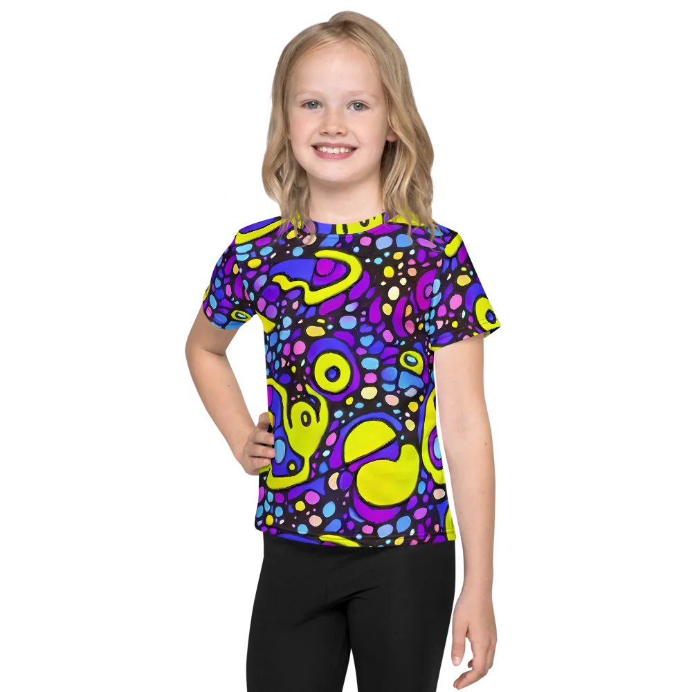 Chromatic Orbits on Kids Crew Neck T-Shirt — Front
