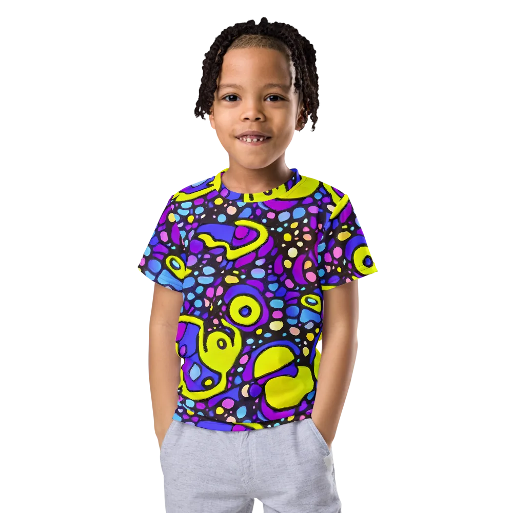 Chromatic Orbits on Kids Crew Neck T-Shirt — Front
