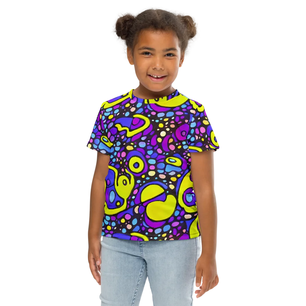 Chromatic Orbits on Kids Crew Neck T-Shirt — Front