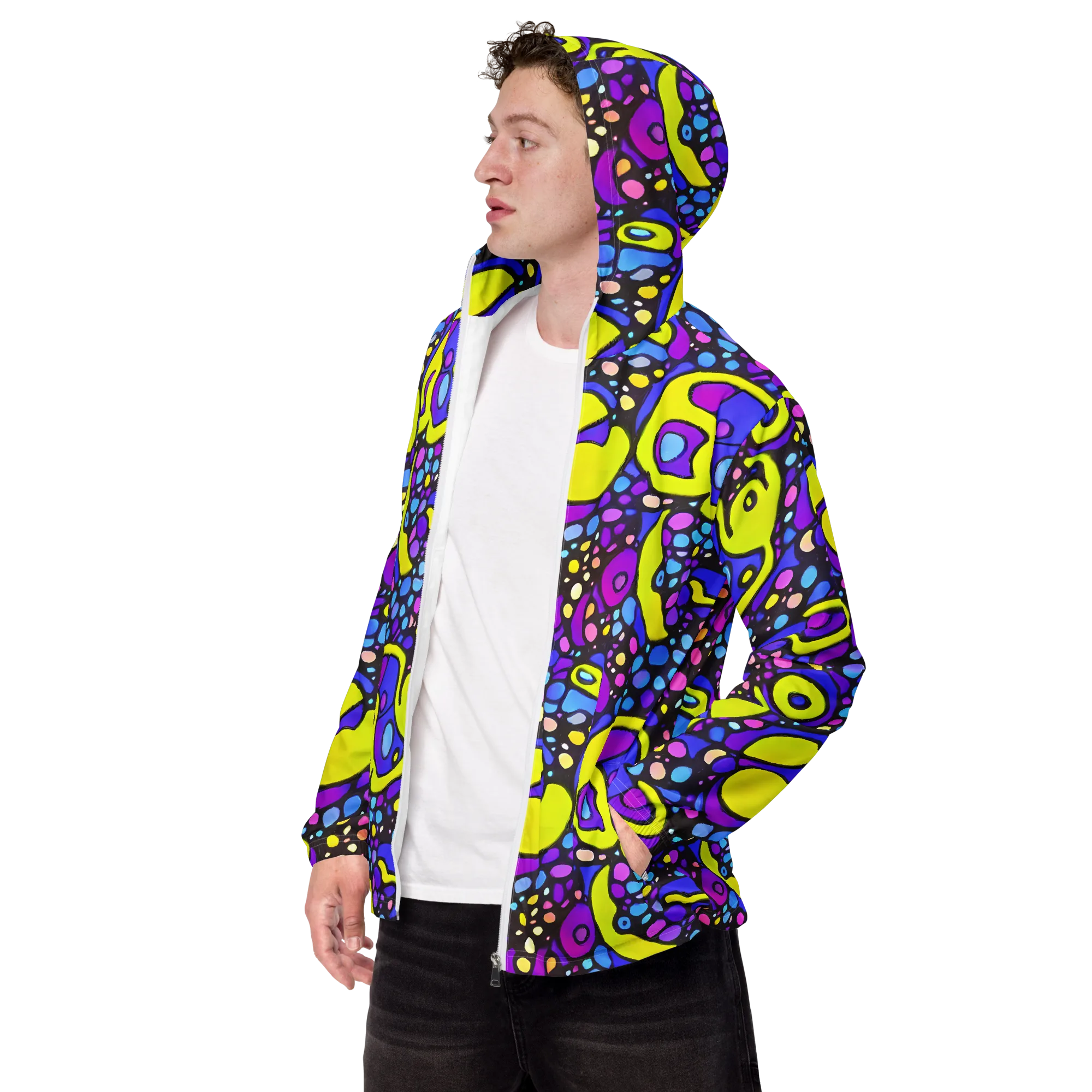 Chromatic Orbits on Men's Windbreaker — Left Front