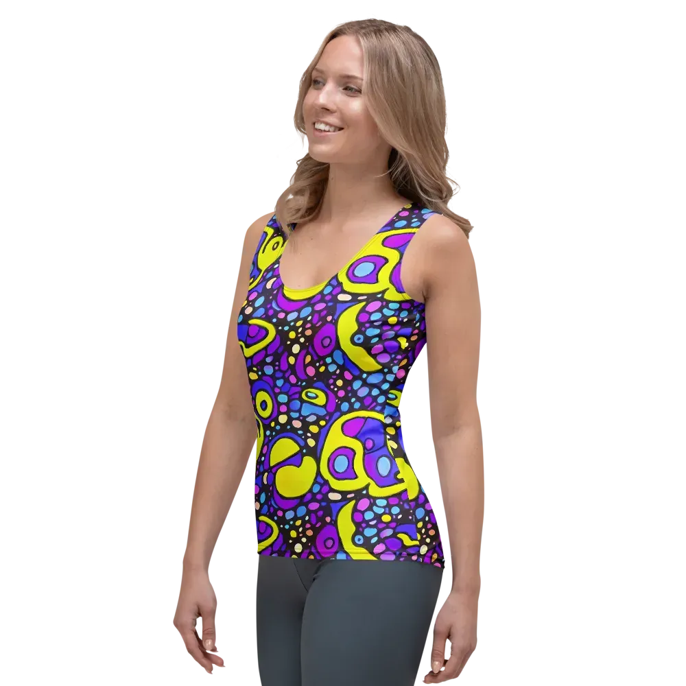 Chromatic Orbits on Women's Tank Top — Left Front