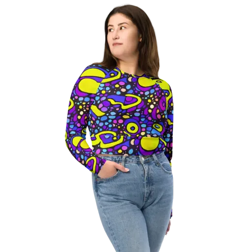 Chromatic Orbits on a Long Sleeve Crop Top