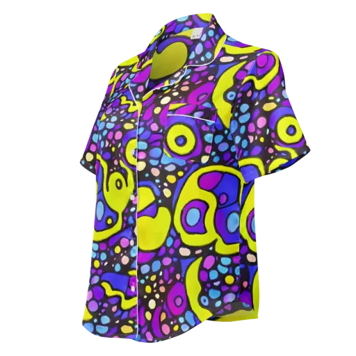 Chromatic Orbits on a Women's Short Sleeve Pajama Top