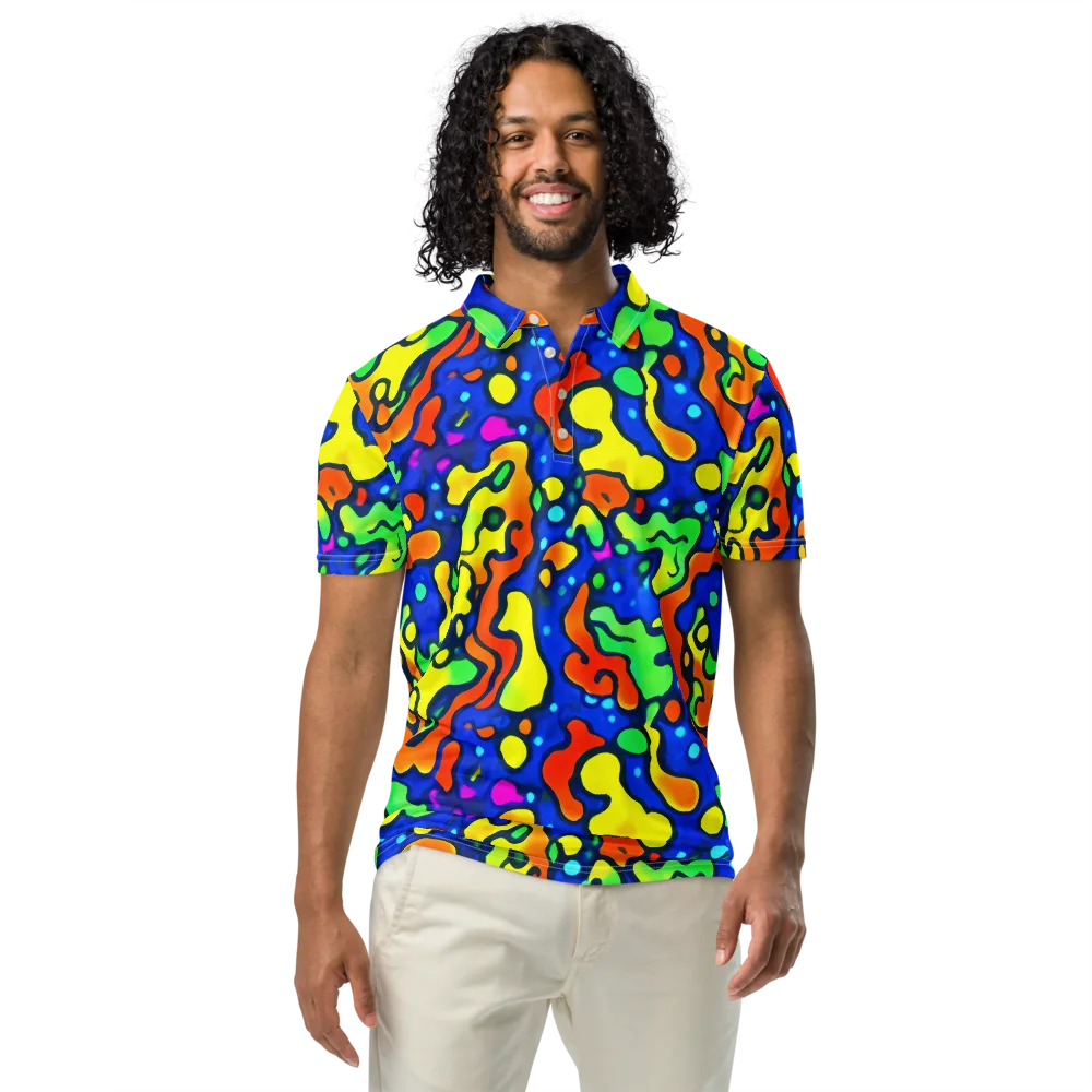 Bright Matter on Men's Slim Fit Polo Shirt — Front