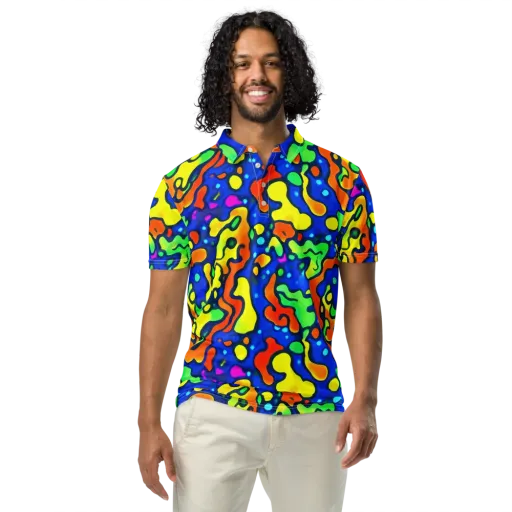 Bright Matter on a Men's Slim Fit Polo Shirt