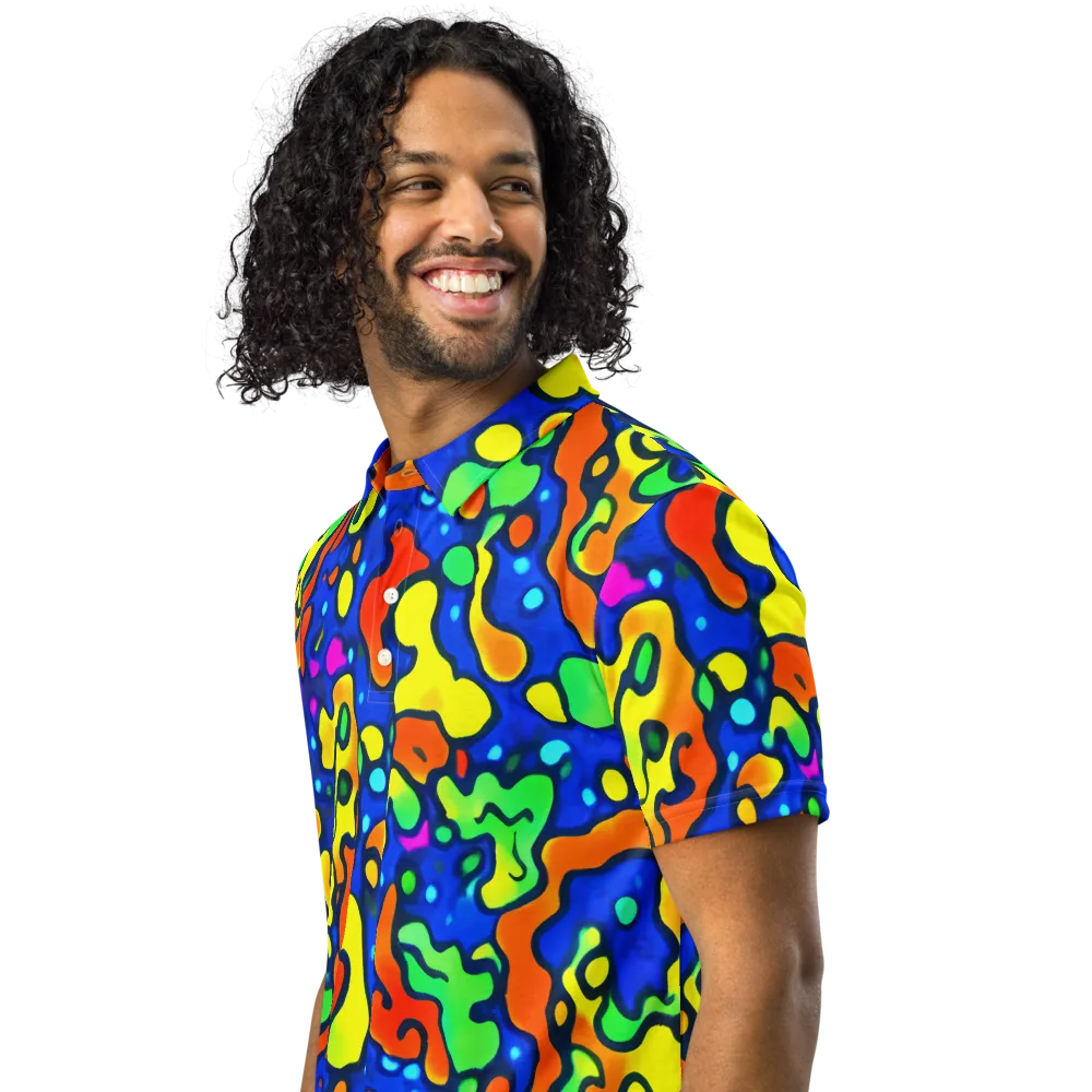Bright Matter on Men's Slim Fit Polo Shirt — Left Front
