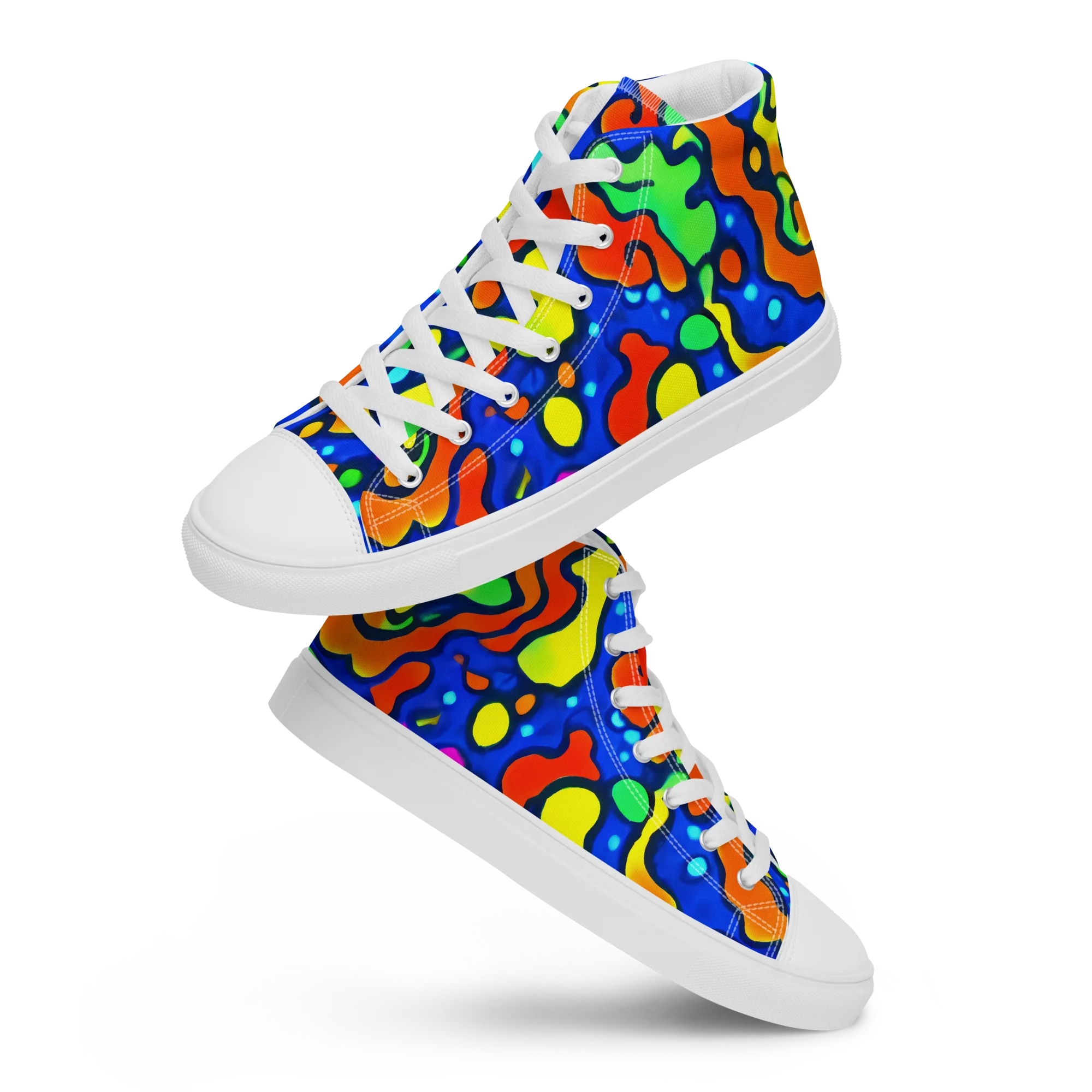 Bright Matter on Men's High Top Canvas Shoes — Front