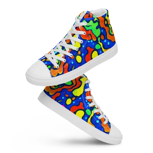 Bright Matter on a Men's High Top Canvas Shoes