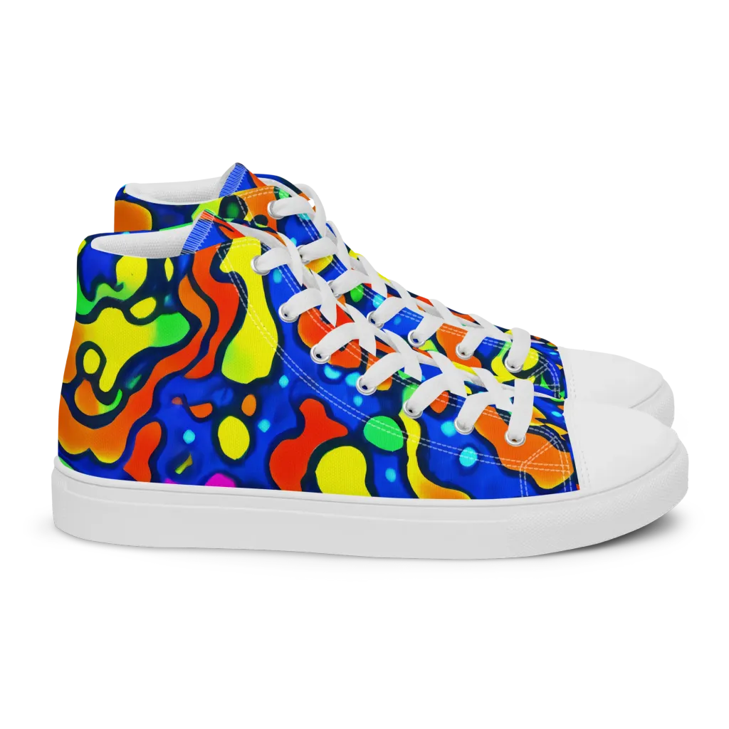Bright Matter on Women's High Top Canvas Shoes — Right