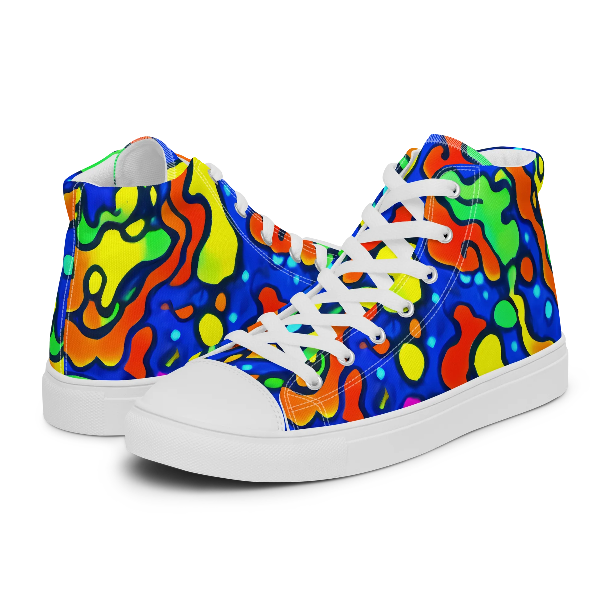 Bright Matter on Women's High Top Canvas Shoes — Left