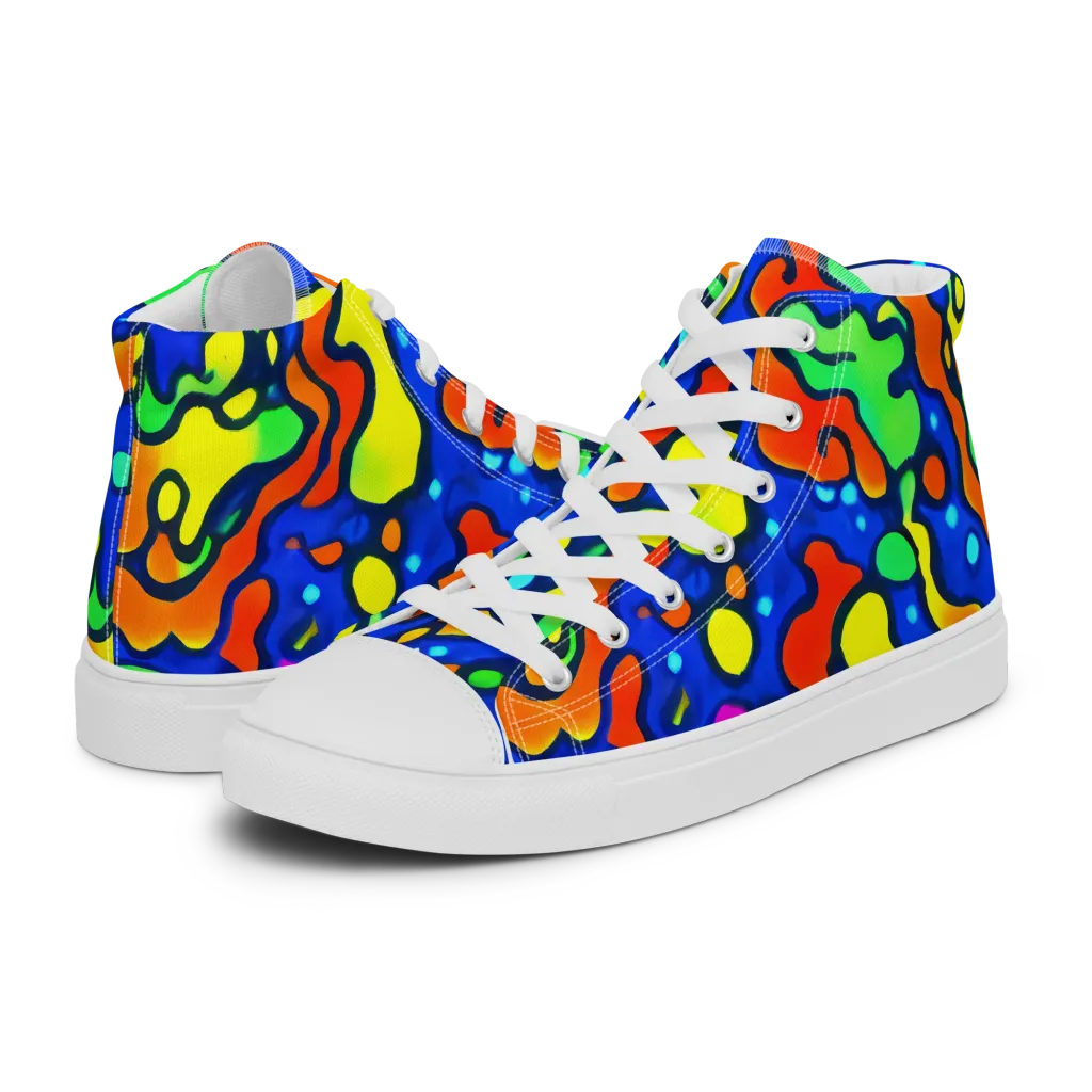 Bright Matter on Women's High Top Canvas Shoes — Left