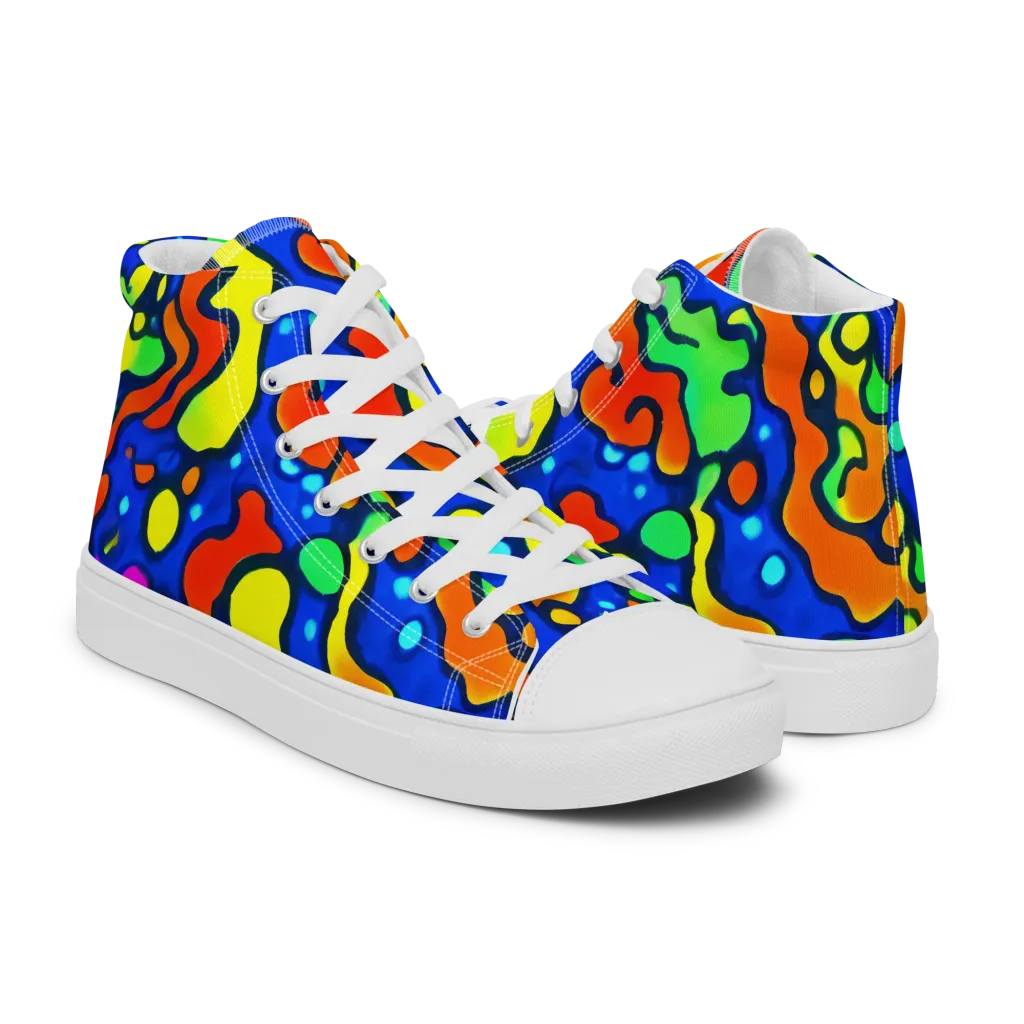 Bright Matter on Women's High Top Canvas Shoes — Right