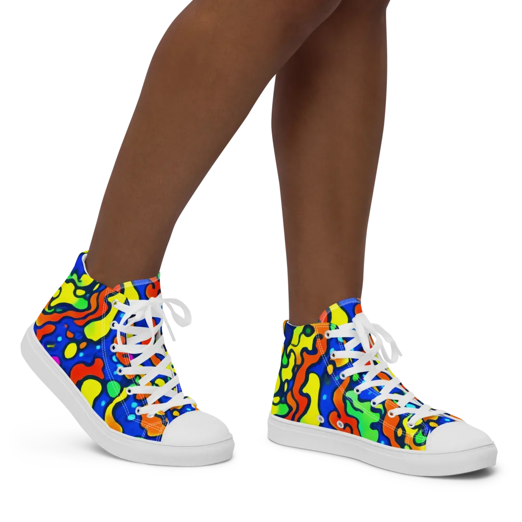 Bright Matter on Women's High Top Canvas Shoes — Right