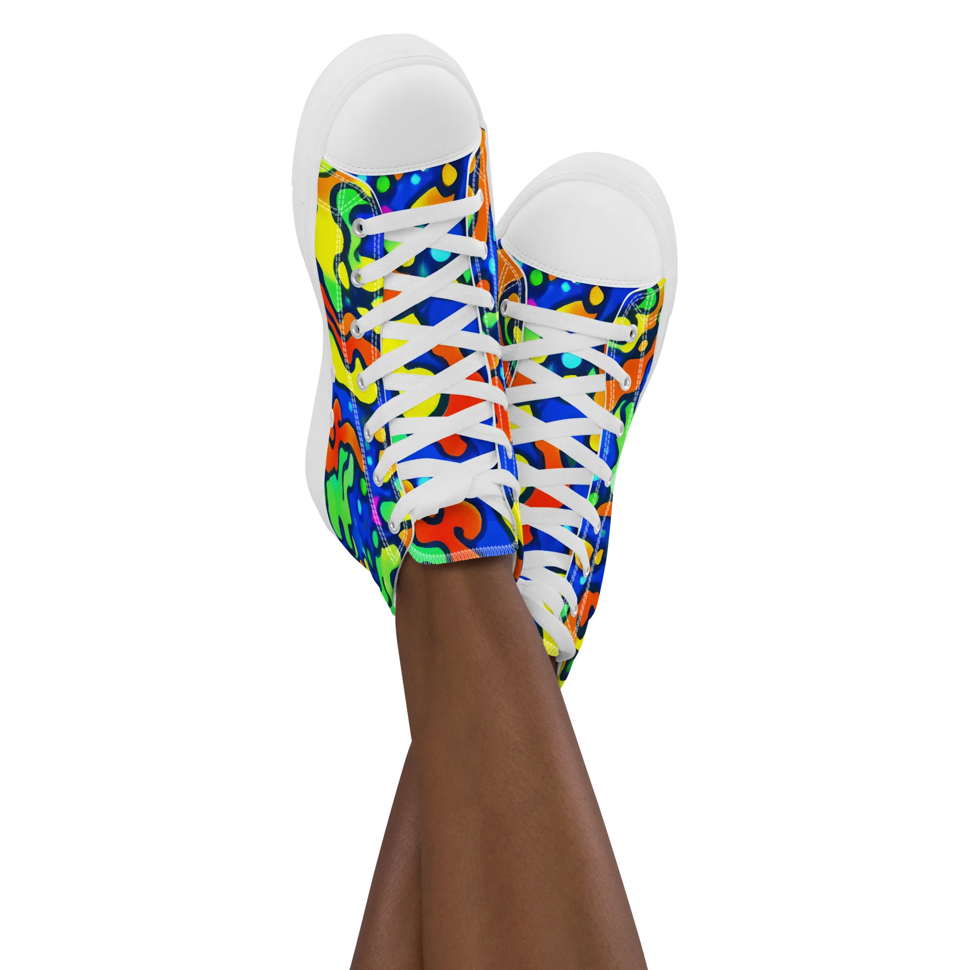 Bright Matter on Women's High Top Canvas Shoes — Front
