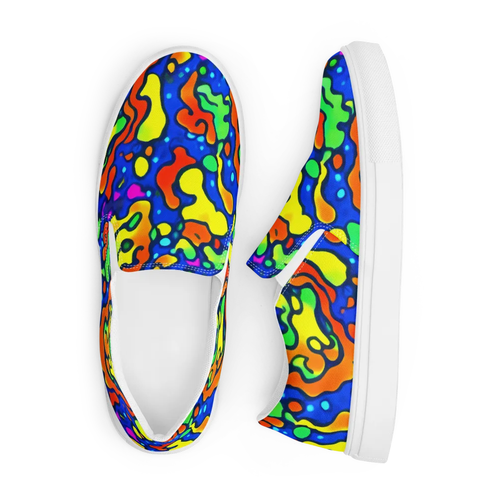 Bright Matter on Men's Slip-On Canvas Shoes — Front