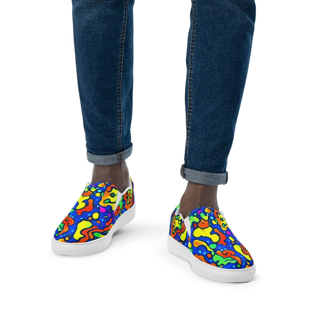 Bright Matter on Men's Slip-On Canvas Shoes — Front