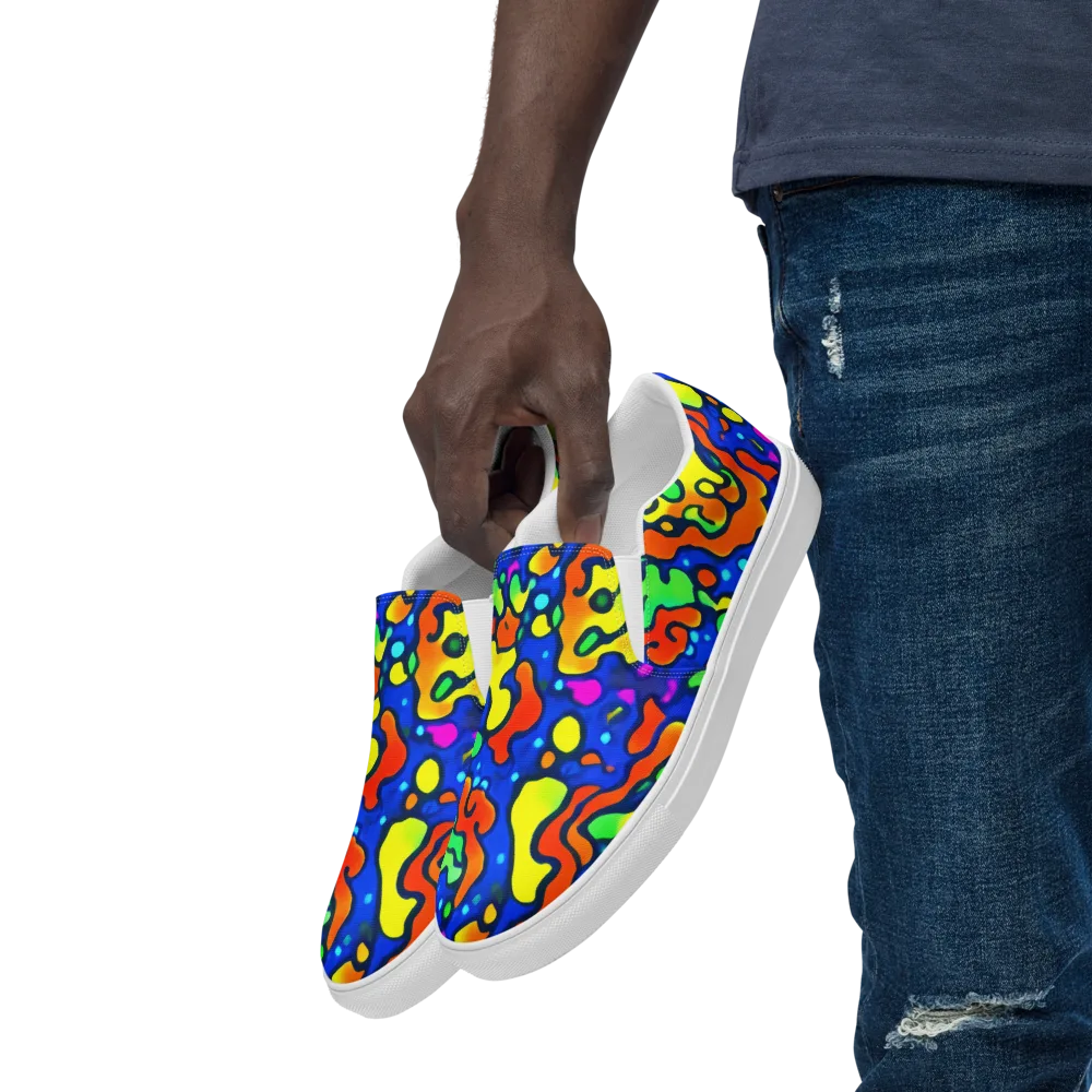 Bright Matter on Men's Slip-On Canvas Shoes — Left Front