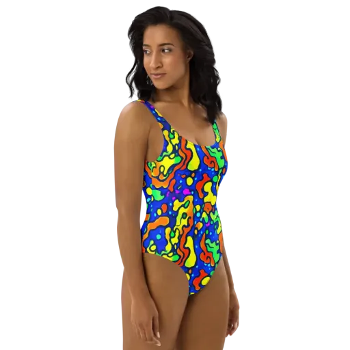 Bright Matter on a One-Piece Swimsuit