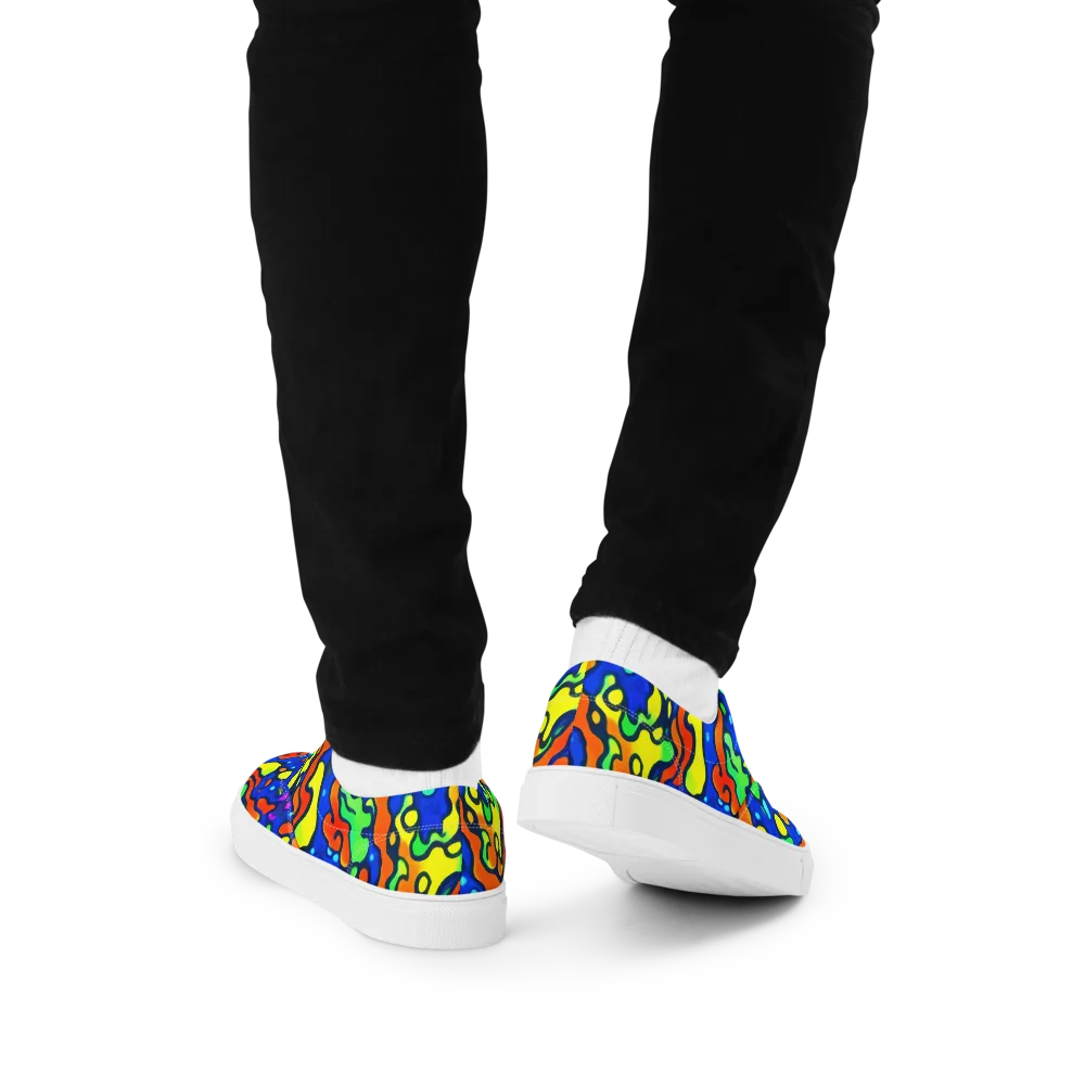 Bright Matter on Men's Lace-Up Canvas Shoes — Back