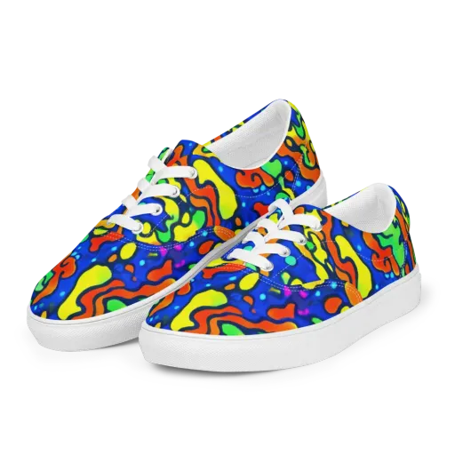 Bright Matter on a Men's Lace-Up Canvas Shoes