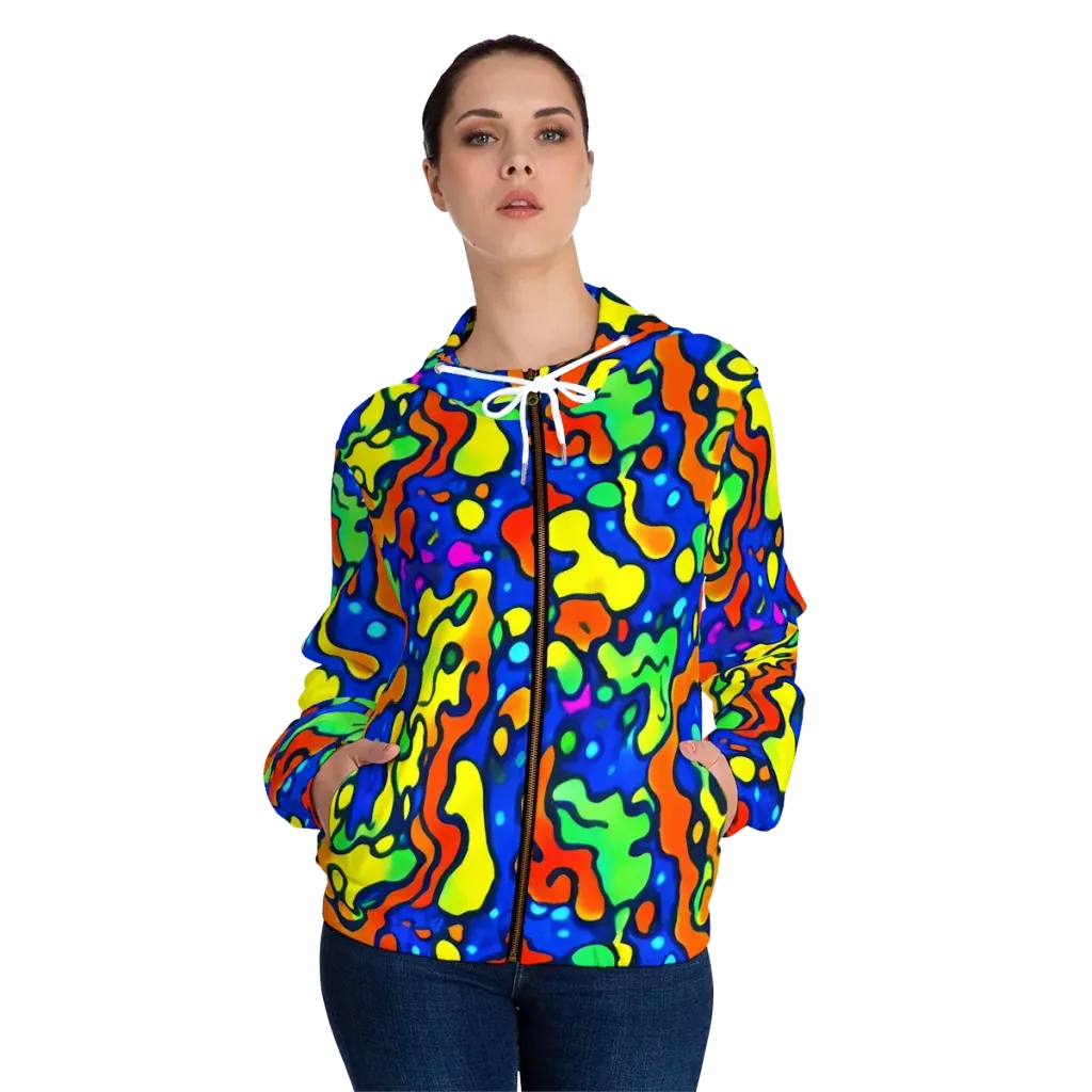 Bright Matter on Women's Full-Zip Hoodie — Front On Person